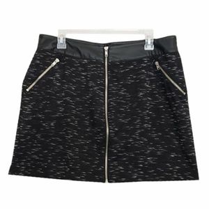 Rock & Republic Front Zip Up Black Skirt Size Large